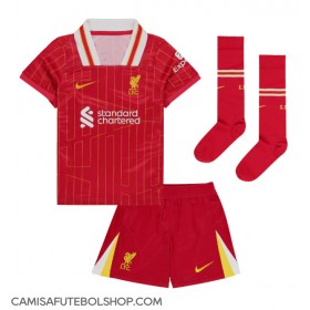 Camisa de time de futebol Liverpool Alexander-Arnold #66 Replicas 1º Equipamento Infantil 2024-25 Manga Curta (+ Calças curtas)